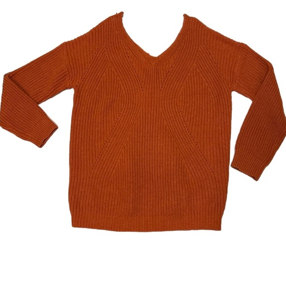 Poof Apparel Rust Pullover Sweater, Size L. - Picture 1 of 7